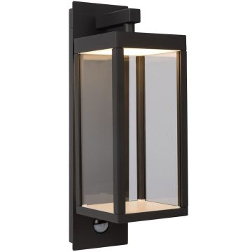 Clairette vegglampe med bevegelsessensor, 15W LED IP54, Antrasitt