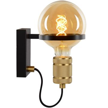 Ottelien vegglampe for fast montering, Sort