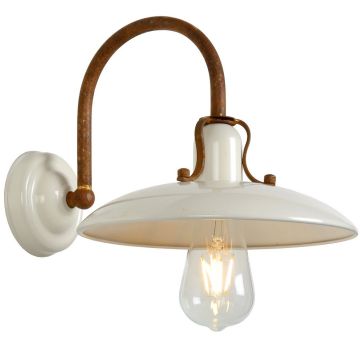Römer vegglampe for fast montering E27, diameter 24 cm Cream