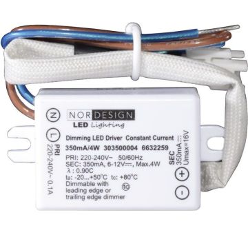 LED driver 350mA 4W (6-12V) NorDesign, dimbar