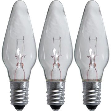 Reservepære E10 3W 55V klar 3-pk
