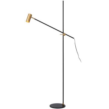Philine gulvlampe, høyde 165 cm, Sort/Gull