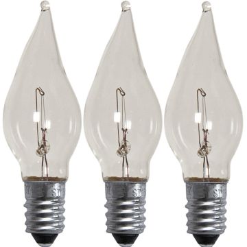 Reservepære Universal glødepære 55V 3W E10, varmhvitt lys 2100K, 3-pk