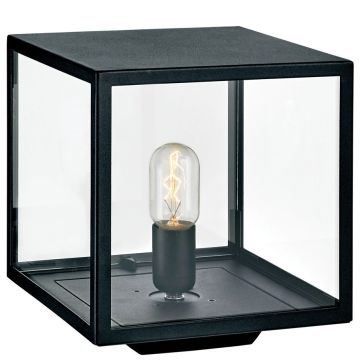 Lofoten 1941 portstolpe, høyde 27 cm, Klart glass / Sort (RAL9005)