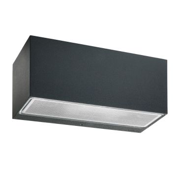 Asker Big 1302 vegglampe, lys ned, LED 3000K 292lm, Grafitt (RAL7016)
