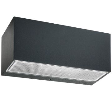 Asker Big 1308 vegglampe, lys ned, LED 3000K 448lm, Grafitt (RAL7016)