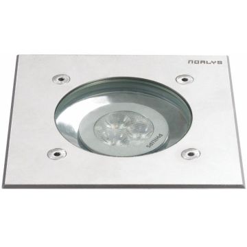 Rena 1551 nedfelt, 13 x 13 cm, inkl LED-pære, Syrefast stål