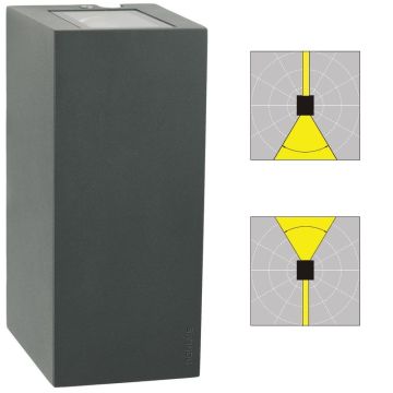 Lillehammer 1580 vegglampe, lys opp og ned, LED 3000K 129lm