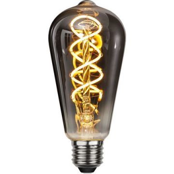 Dekorpære Edison E27 ST64 Spiral LED 2W 45lm 2100K Røykfarget, dimbar
