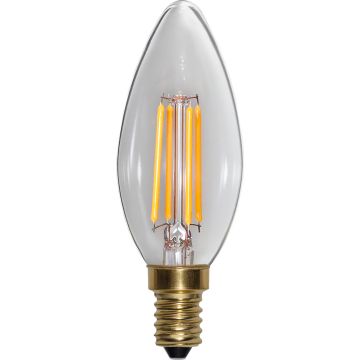 Mignon E14 C35 LED 4W 400lm 2100K Klar, Med 3-step dimmer med minne