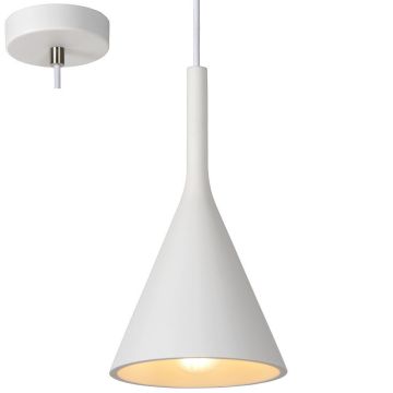 Gipsy takpendel, diameter 16 cm, Hvit