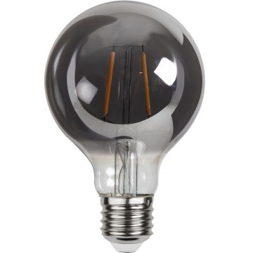 Plain Heavy Smoke E27 G80 LED 1,8W 80lm 2100K soft glow, Røykfarget