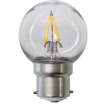 Decoration Krone B22 G45 LED 1,4W 120lm 2700K, Klar polykarbonat