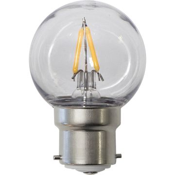 Decoration Krone B22 G45 LED 1W 70lm 2200K, Klar polykarbonat