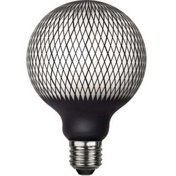 Globepære E27 G95 Graphic Diamond LED 4W 180lm 2700K, dimbar
