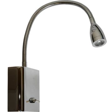 Sean leselampe med bryter, 3W LED, Krom (begrenset antall)