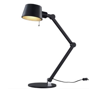 Pionex skrivebordlampe, høyde 93 cm, Sort / Gull