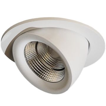 Elbow 096 downlight, 35° tilt, inklusive dimbar driver, 9W LED, Hvit