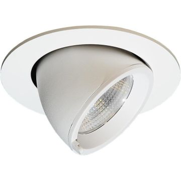 Elbow 096 downlight, 45° tilt, inklusive dimbar driver, 15W LED 3000K, Hvit