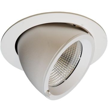 Elbow 158 downlight, 45° tilt, inklusive dimbar driver, 30W LED 3000K, Hvit