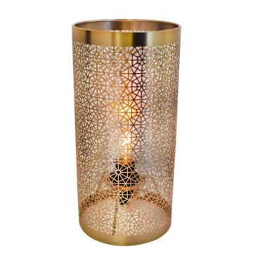 Hermine bordlampe, høyde 28 cm, Messingfarget