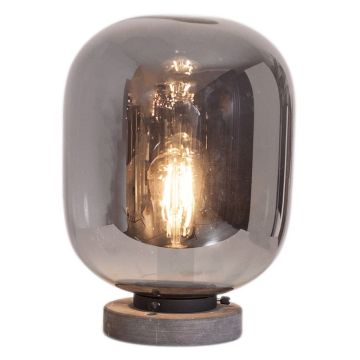 Leola bordlampe, høyde 31 cm, Sort/Røkfarget