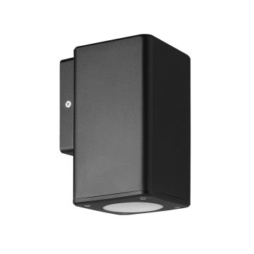 Quadro K1 vegglampe, lysåpning ned, høyde 16 cm, Grafitt (RAL7024)