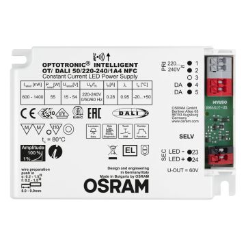 Osram OTi DALI 50W 600-1400mA 15-54V NFC