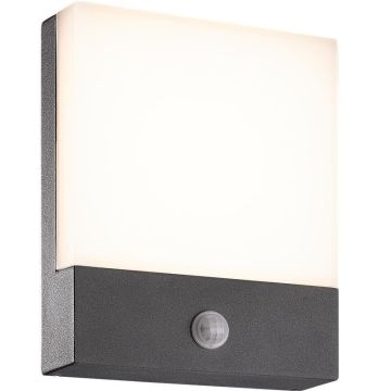 Santec vegglampe, LED 3000K 360lm, Bevegelsessensor, Antrasitt