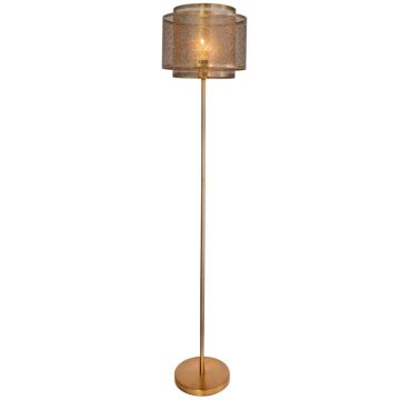 Hermine gulvlampe, høyde 157 cm, Messingfarget
