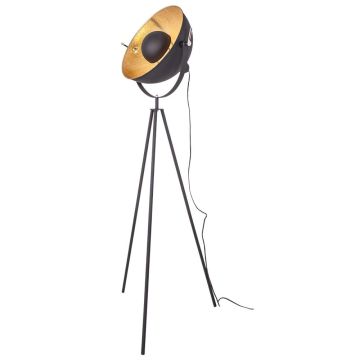 Captain mini gulvlampe, høyde 145 cm, Sort/Gull