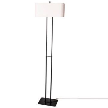 Luton gulvlampe, høyde 150 cm, Sort / Hvit