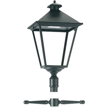 Norlys London 4112 lyktehode, LED 3000K 1392lm, Sort (RAL9005)