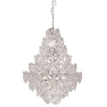 Monarque Grande takpendel, diameter 57 cm, Krom / Klar