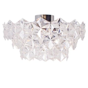 Monarque taklampe, diameter 50 cm, Krom / Klar