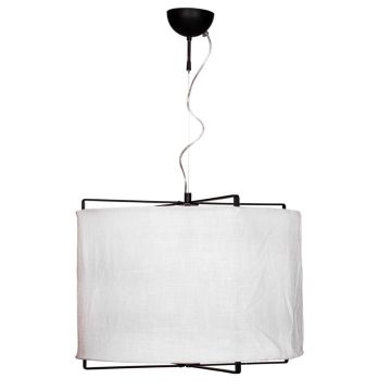 Softy takpendel, diameter 60 cm, Matt Sort / Hvit