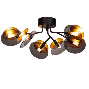 Turno nedpendlet taklampe, diameter 66 cm, Matt svart