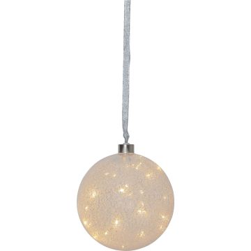 Glow Snow glasskule, LED (x30), varmhvitt lys 2600K, diameter 15 cm