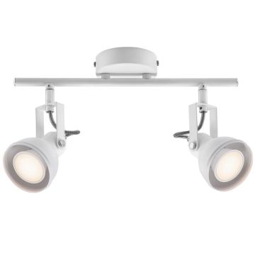 Aslak dobbel takspot, for GU10, bredde 32 cm, Hvit