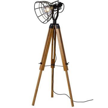 Joshua høydejusterbar gulvlampe, høyde 73-105 cm, Sort