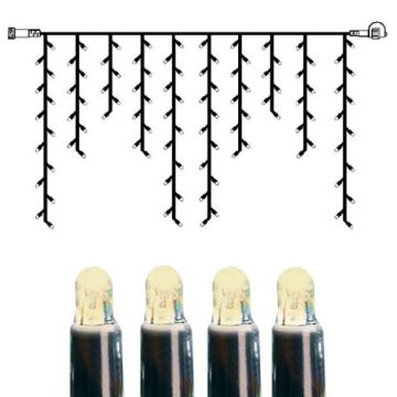 [2] Utvidelse System LED - Lysgardin 200x100 cm, LED (x100), Sort kabel, Varmhvit