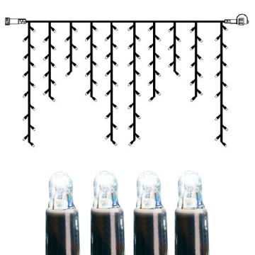 [2] Utvidelse System LED - Lysgardin 200x100 cm, LED (x100), Sort kabel, Kaldhvitt lys