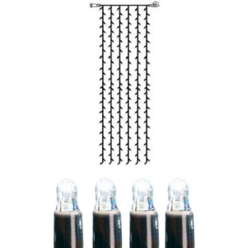 [2] Utvidelse System LED - Lysgardin 100x400 cm, LED (x204), Sort kabel, Kaldhvit