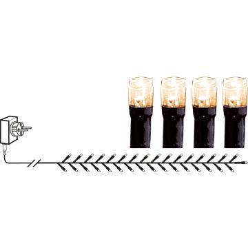 Flashy slynge, lengde 16 meter, LED (x800) varmhvitt lys 2500K, timer-funksjon og chaser