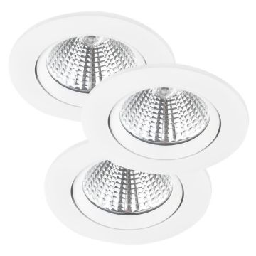 Fremont downlight med 12° tilt, IP23, dimbar LED 2700 345lm, pakke med 3