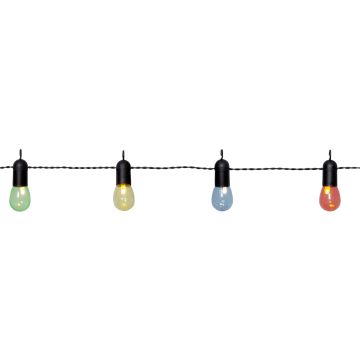 Liten Hooky festlenke, LED (x16), sort, IP44, flerfarget kuppel, varmhvitt lys, 450 cm