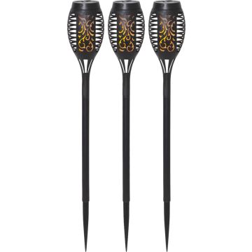 Flame Mini solcelle fakkel 3-pk