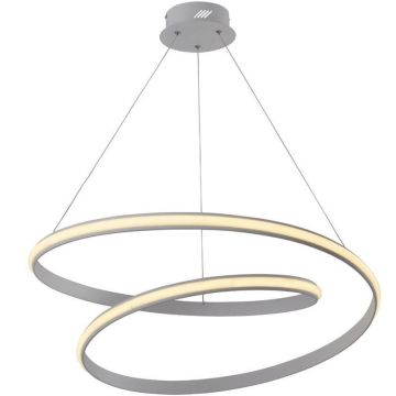 Loop takpendel, dimbar 32W LED 2700K 2400lm, diameter 55 cm, Hvit
