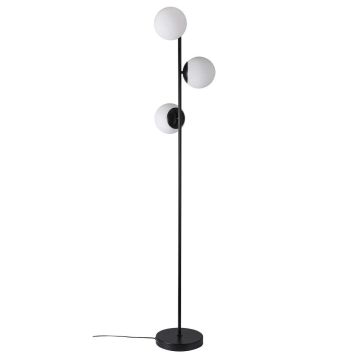 Lilly trio gulvlampe, høyde 150 cm, Sort / Opal