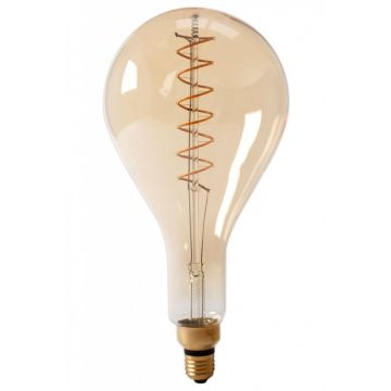 Calex FLM Flex G Splash Pæreform E27 LED 4W 200lm 2100K Ravfarget glass, dimbar (begrenset antall)